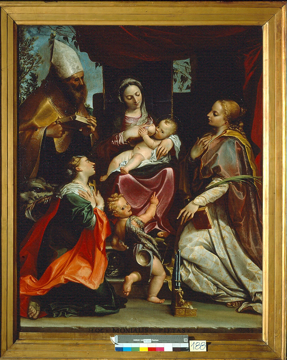 Madonna col Bambino e i Santi Margherita, Benedetto (), Cecilia e Giovannino - Galleria Nazionale di Parma